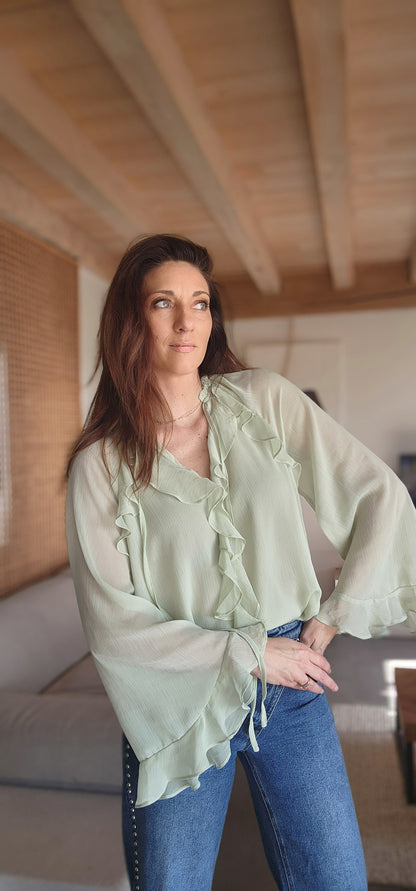 Blouse PALMA Vert D'Eau