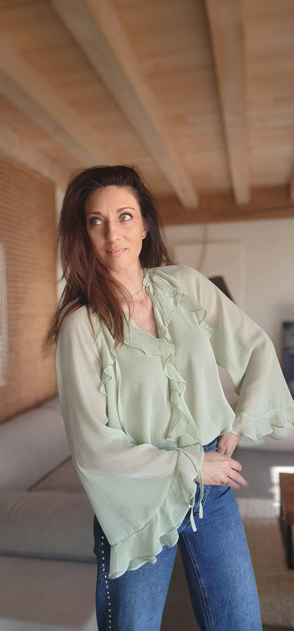 Blouse PALMA Vert D'Eau