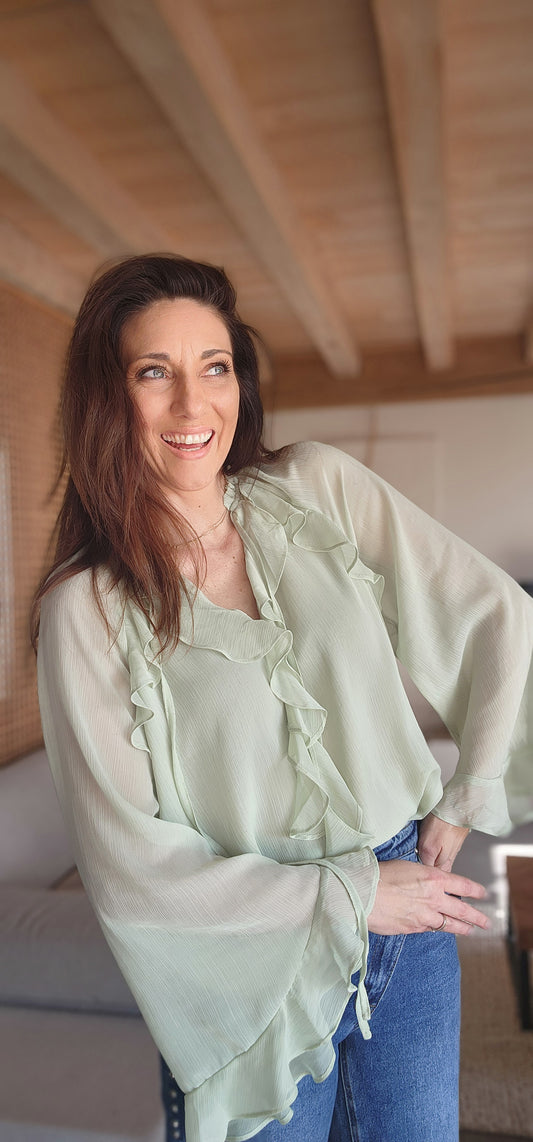 Blouse PALMA Vert D'Eau