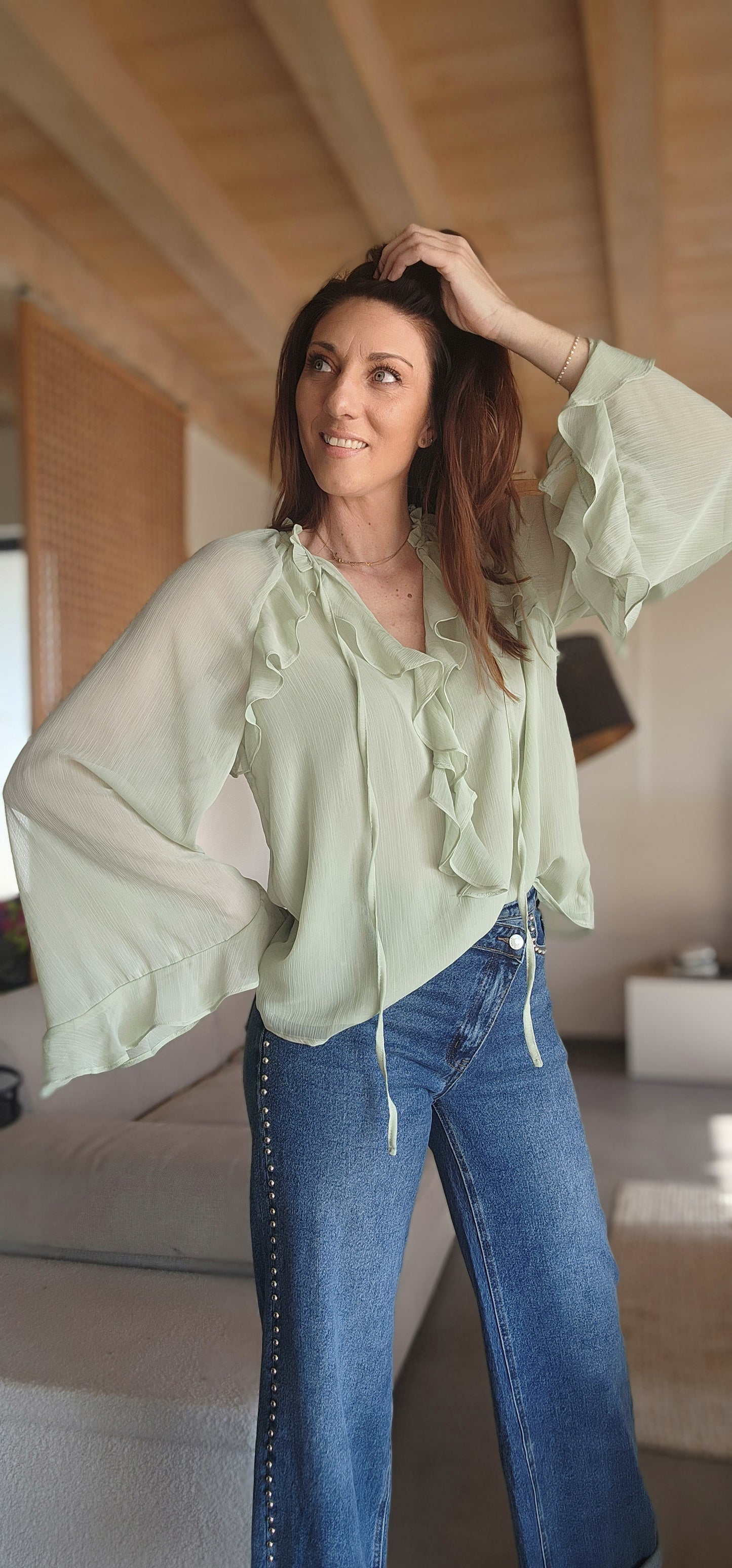 Blouse PALMA Vert D'Eau