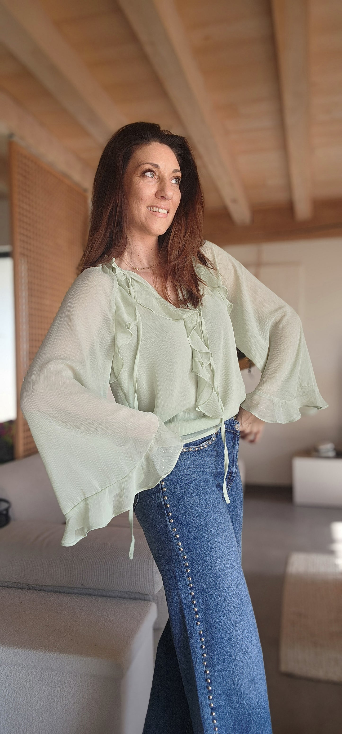 Blouse PALMA Vert D'Eau