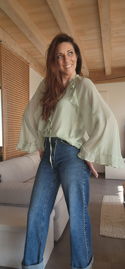 Blouse PALMA Vert D'Eau