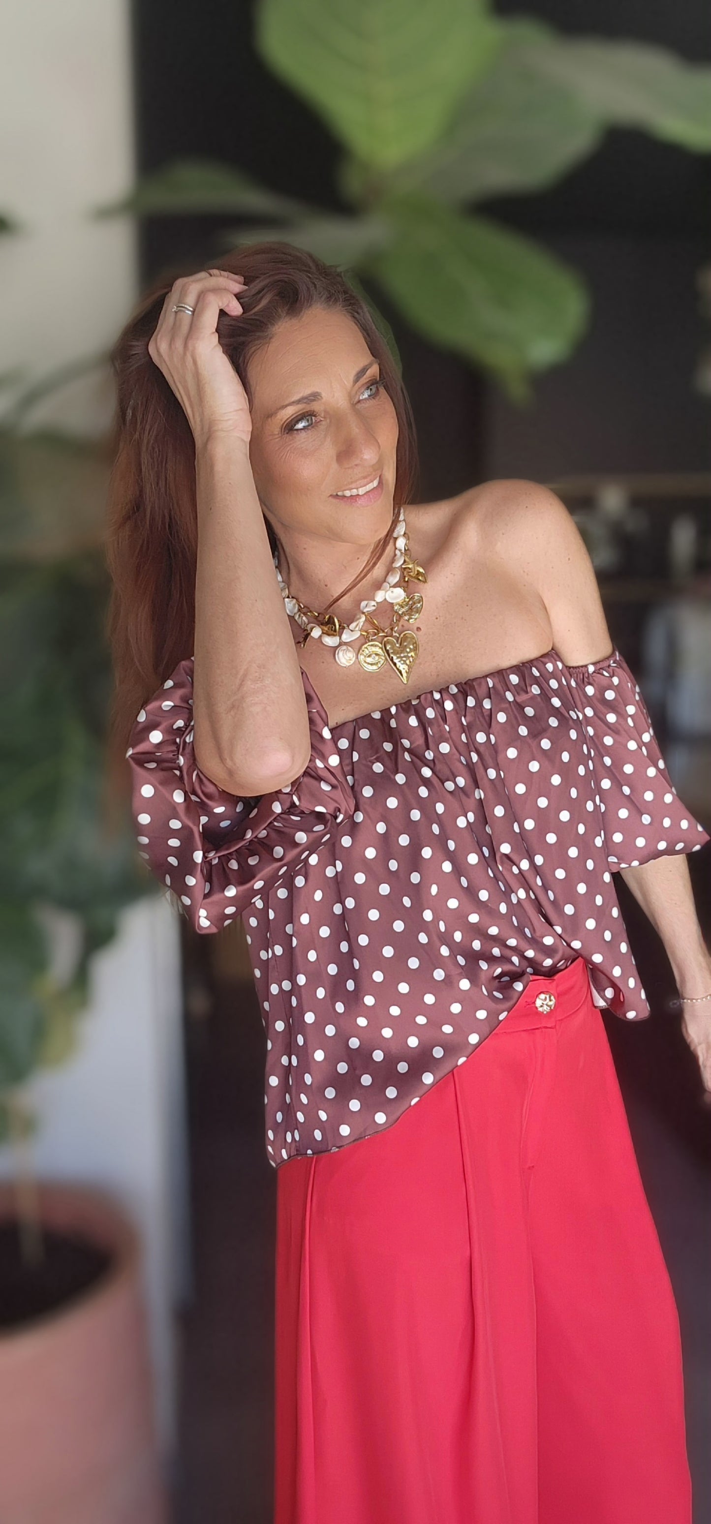 Blouse SILVANA - Satinée Noisette