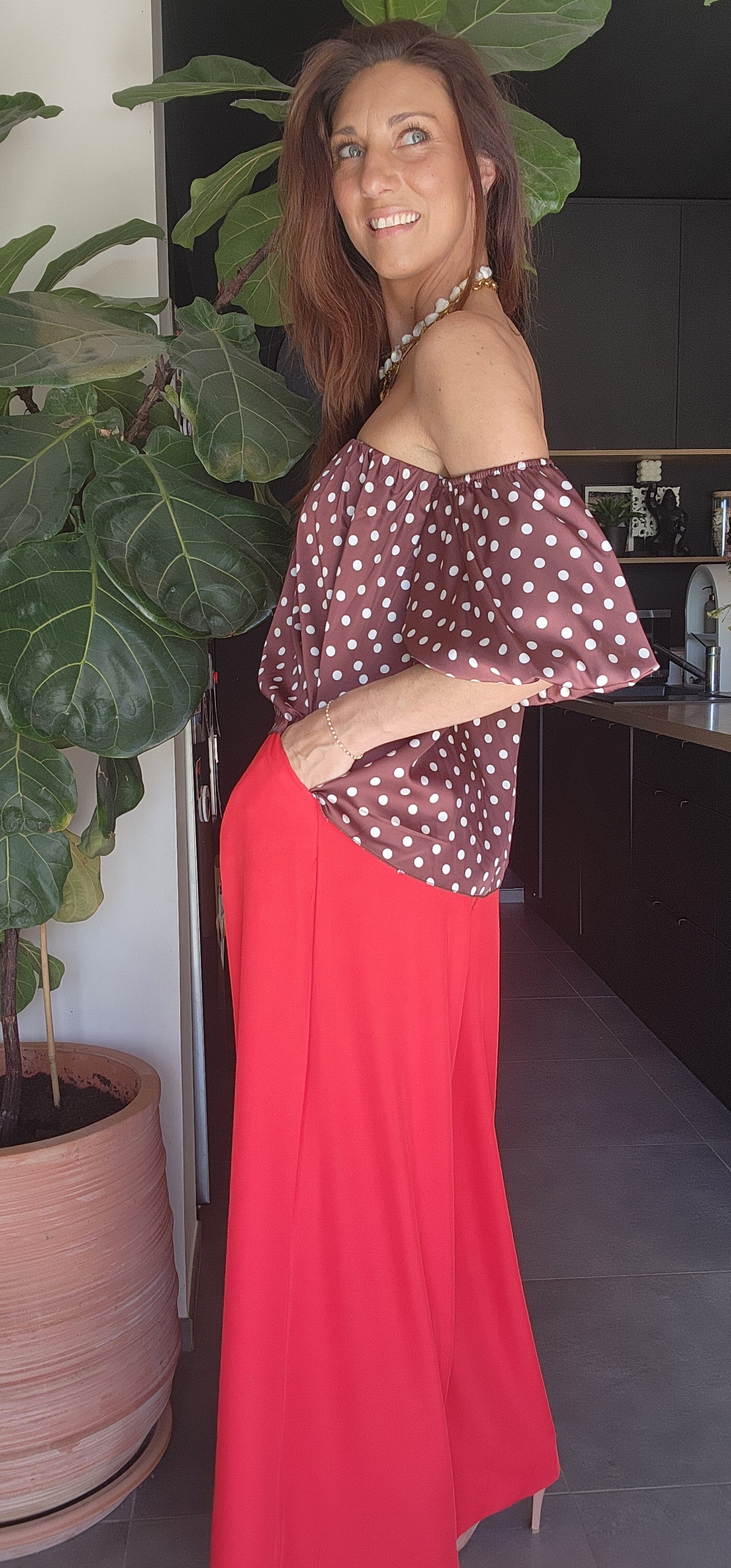 Blouse SILVANA - Satinée Noisette