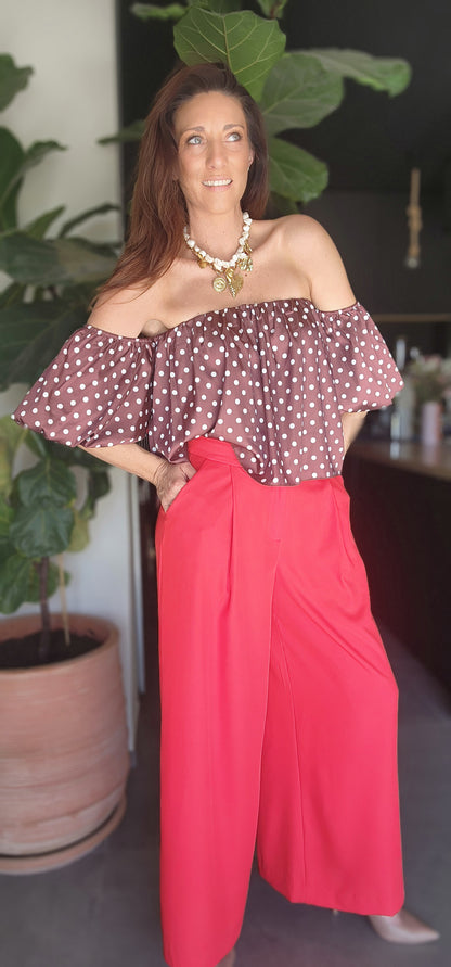 Blouse SILVANA - Satinée Noisette
