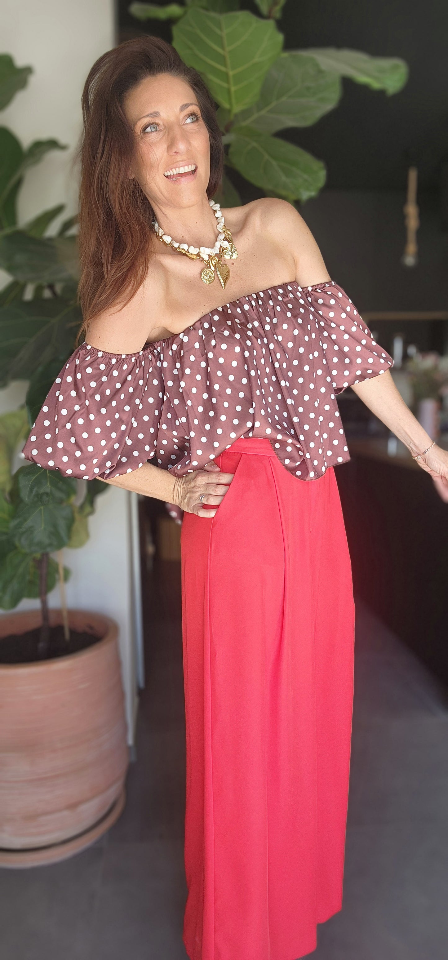 Blouse SILVANA - Satinée Noisette