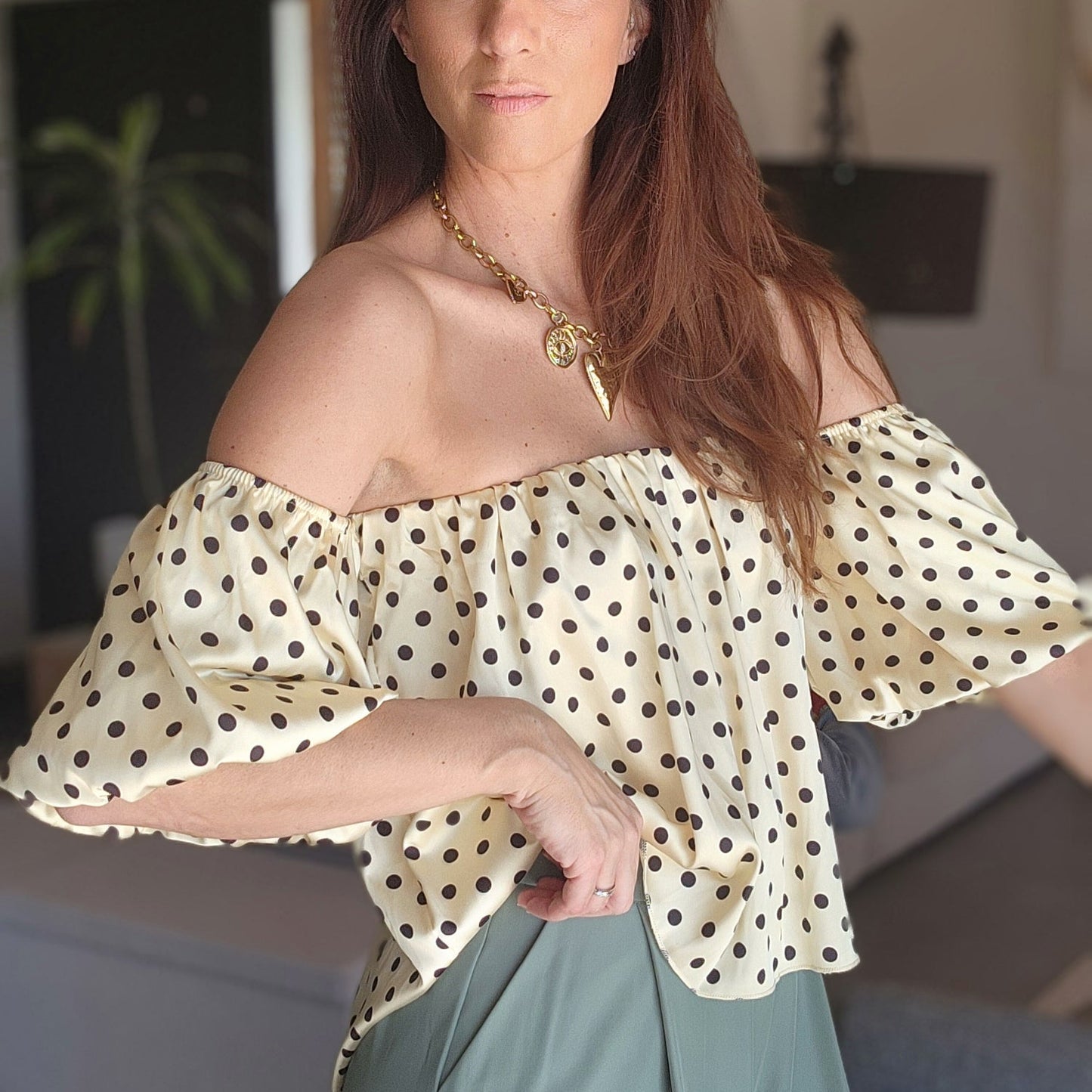 Blouse SILVANA - Satinée Jaune