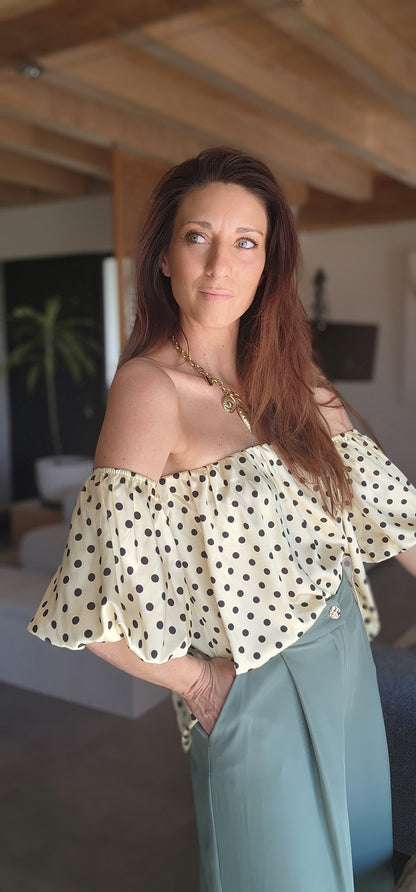 Blouse SILVANA - Satinée Jaune