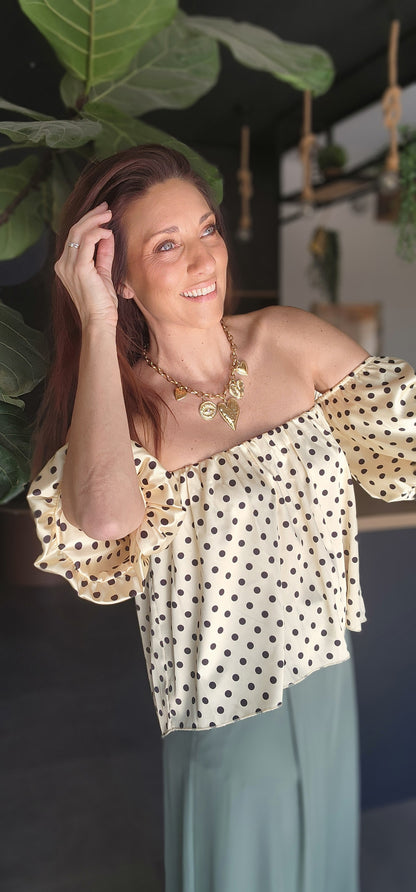Blouse SILVANA - Satinée Jaune