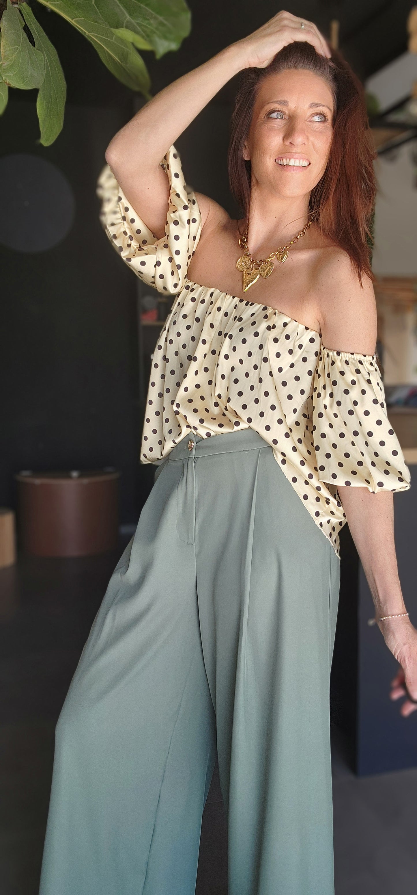 Blouse SILVANA - Satinée Jaune