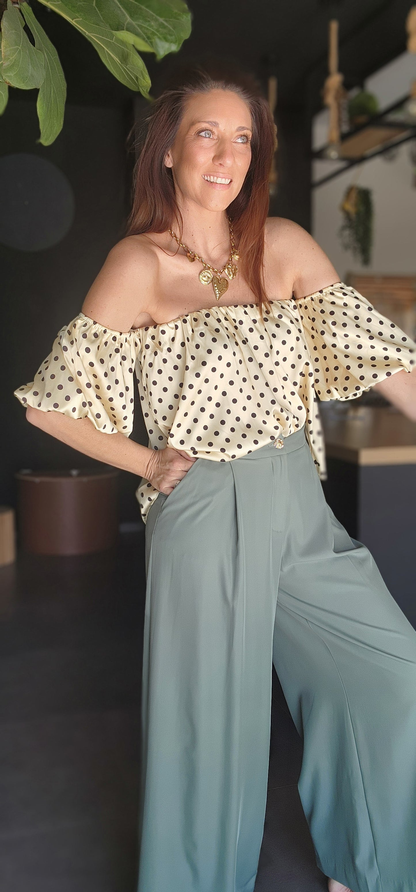Blouse SILVANA - Satinée Jaune