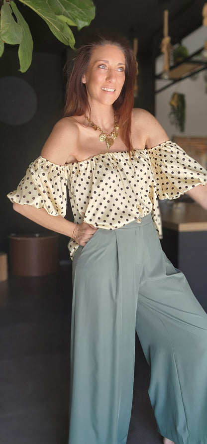 Blouse SILVANA - Satinée Jaune