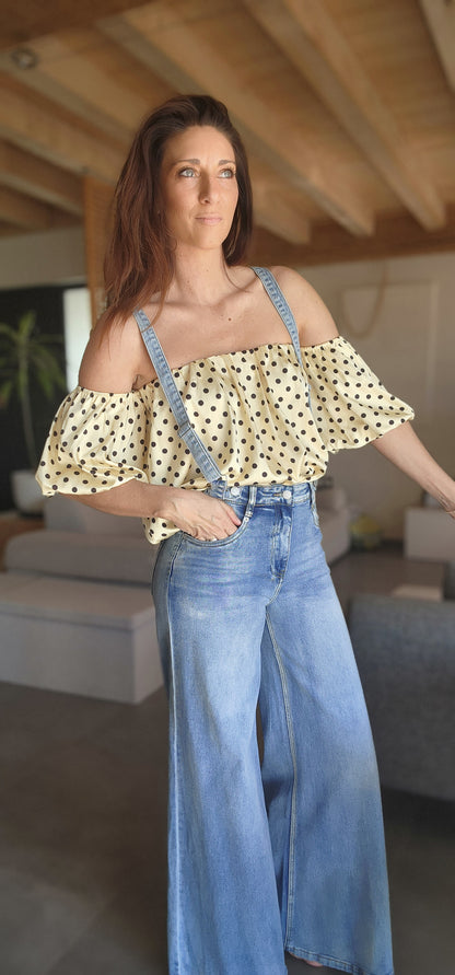 Blouse SILVANA - Satinée Jaune