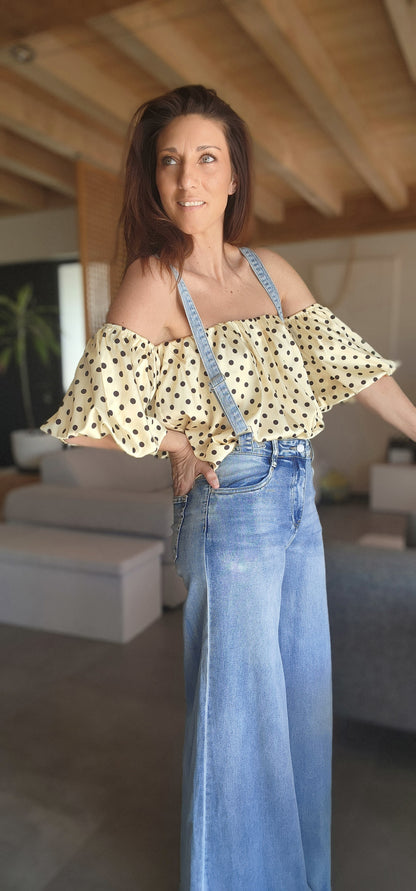 Blouse SILVANA - Satinée Jaune