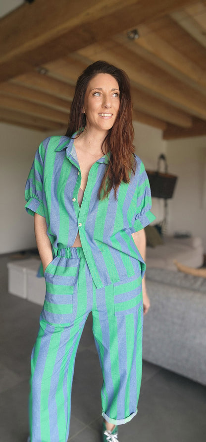 Chemise RAYA Vert / Bleu