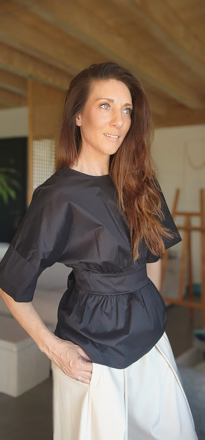Blouse PENELOPE dos nu Noir