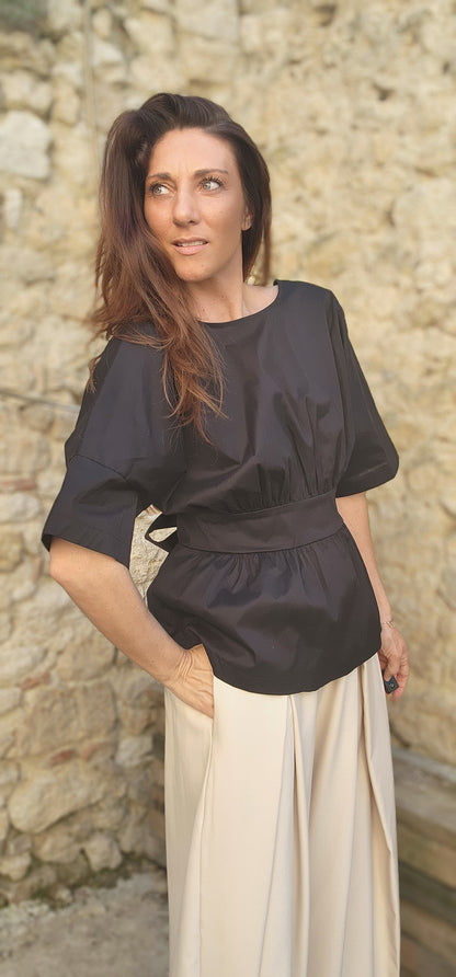 Blouse PENELOPE dos nu Noir