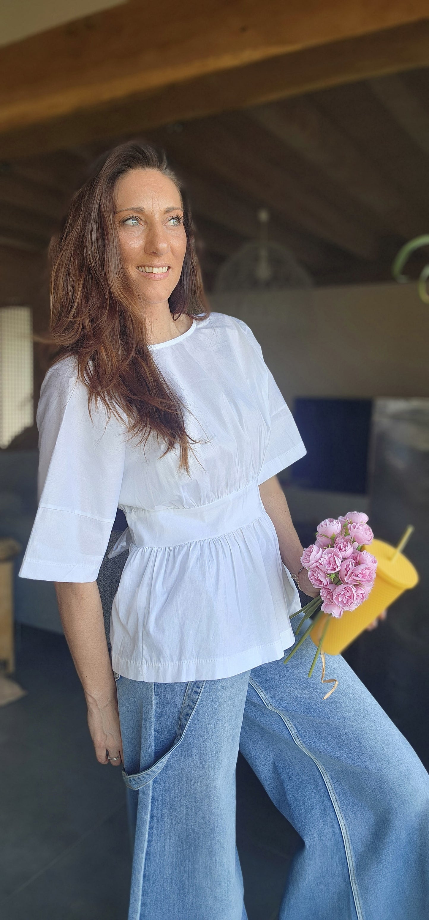 Blouse PENELOPE dos nu Blanche
