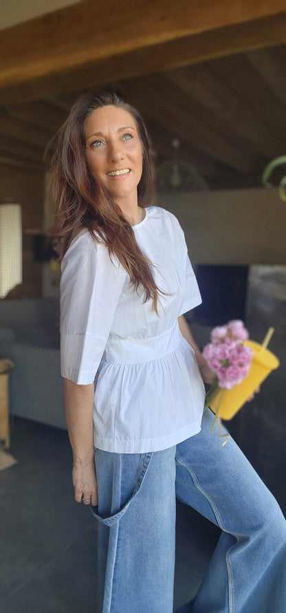 Blouse PENELOPE dos nu Blanche