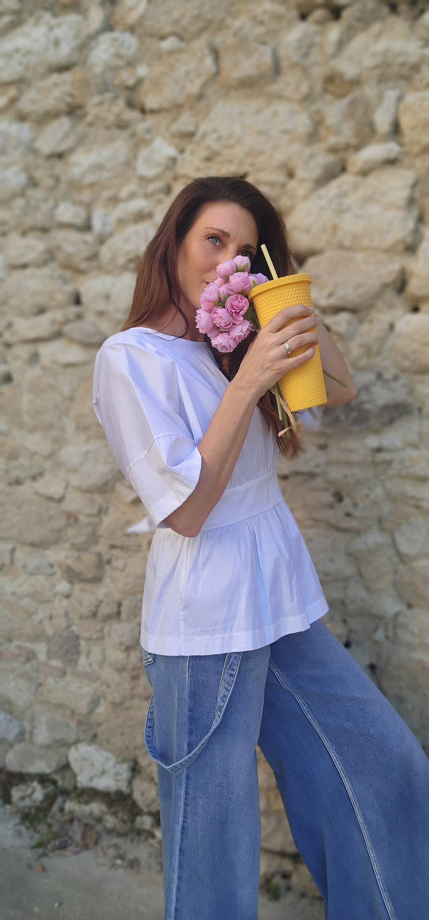 Blouse PENELOPE dos nu Blanche
