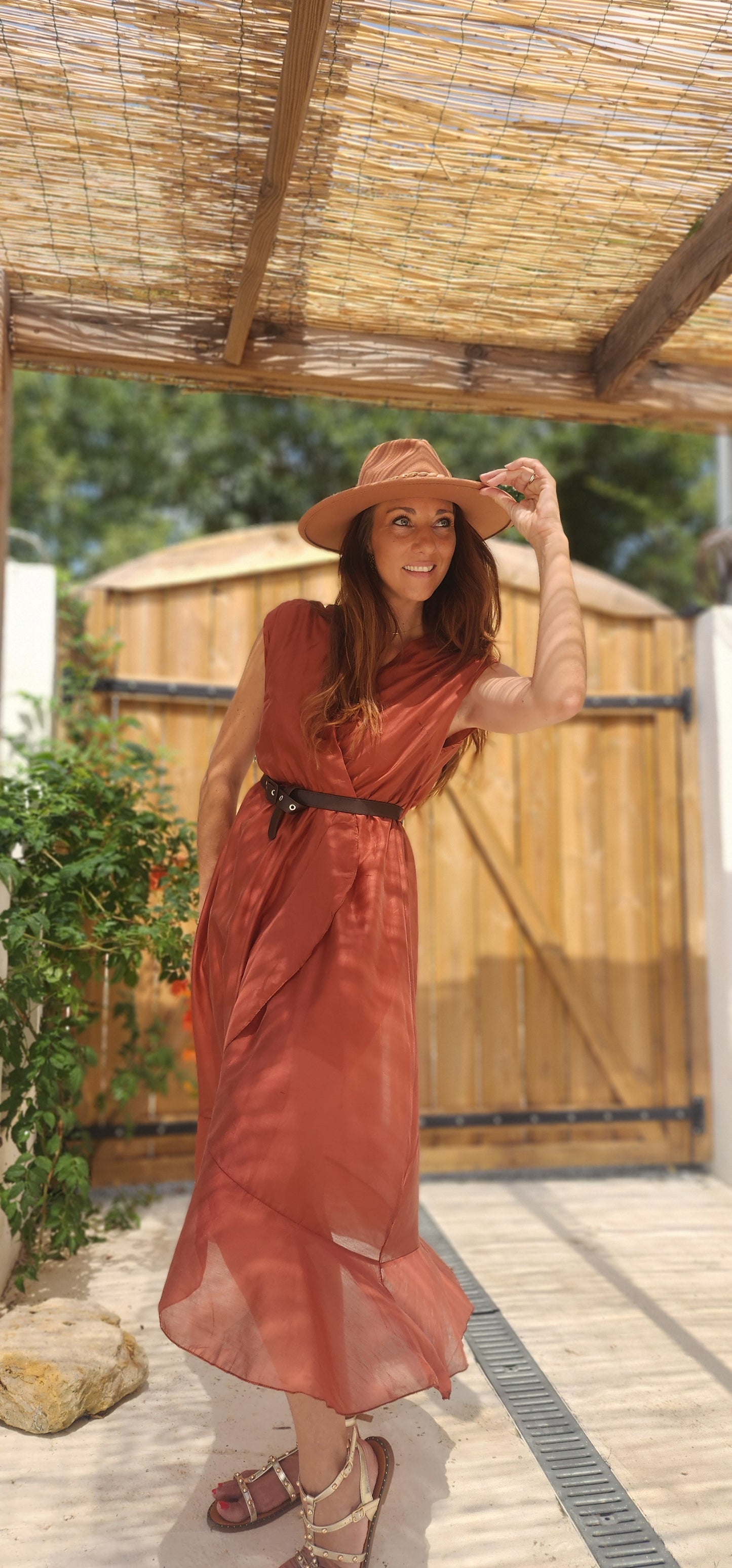 Robe voile LARIA Terracotta