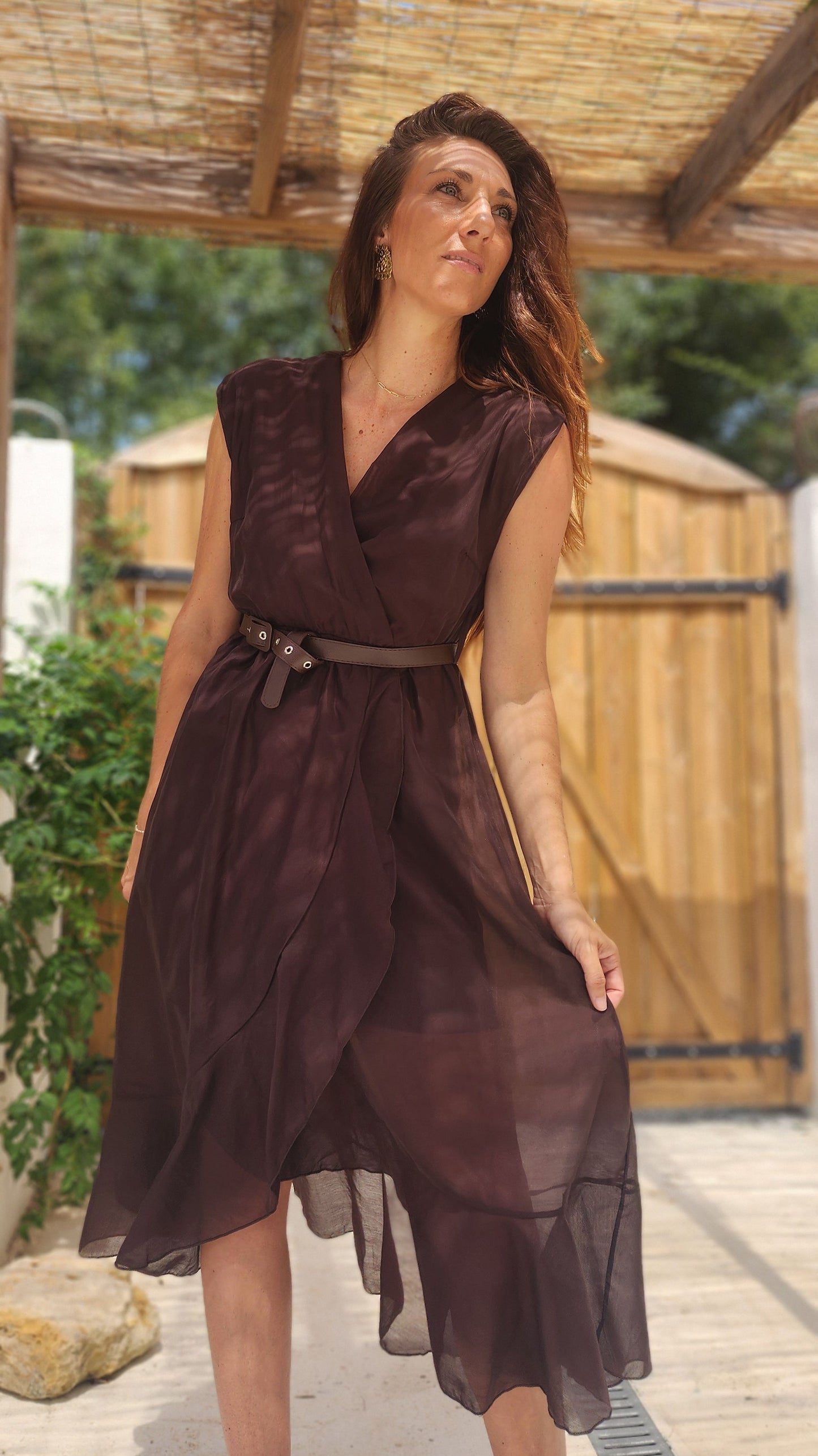 Robe voile LARIA Choco