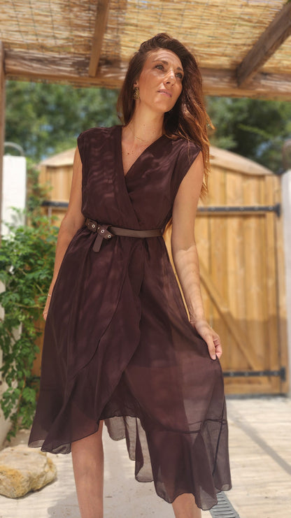 Robe voile LARIA Choco