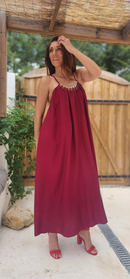 Robe CARLA lie de Vin