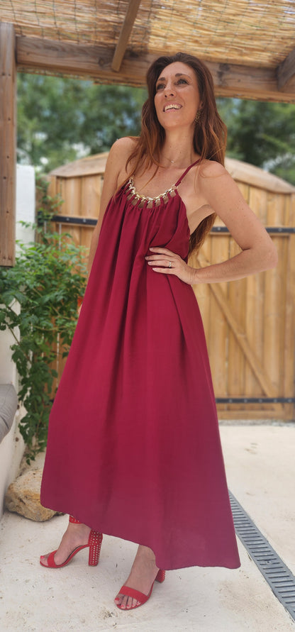 Robe CARLA lie de Vin