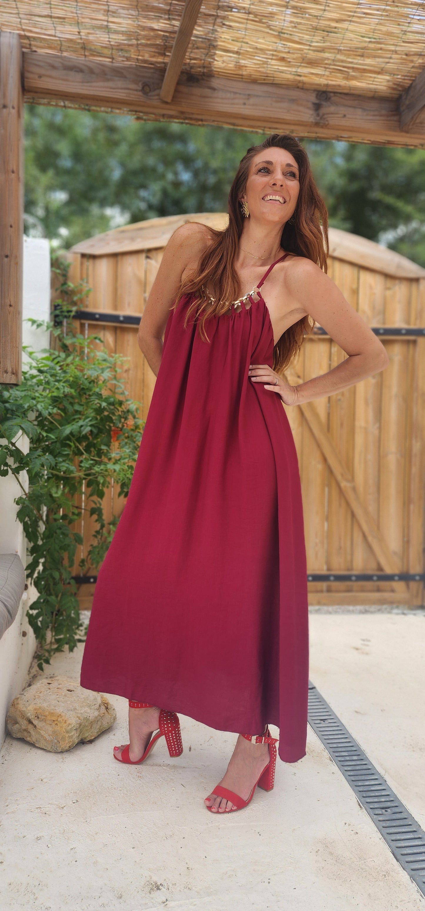 Robe CARLA lie de Vin