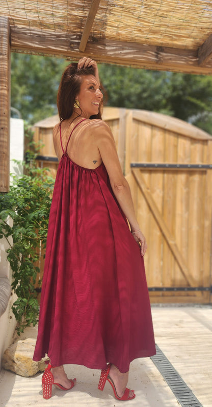Robe CARLA lie de Vin