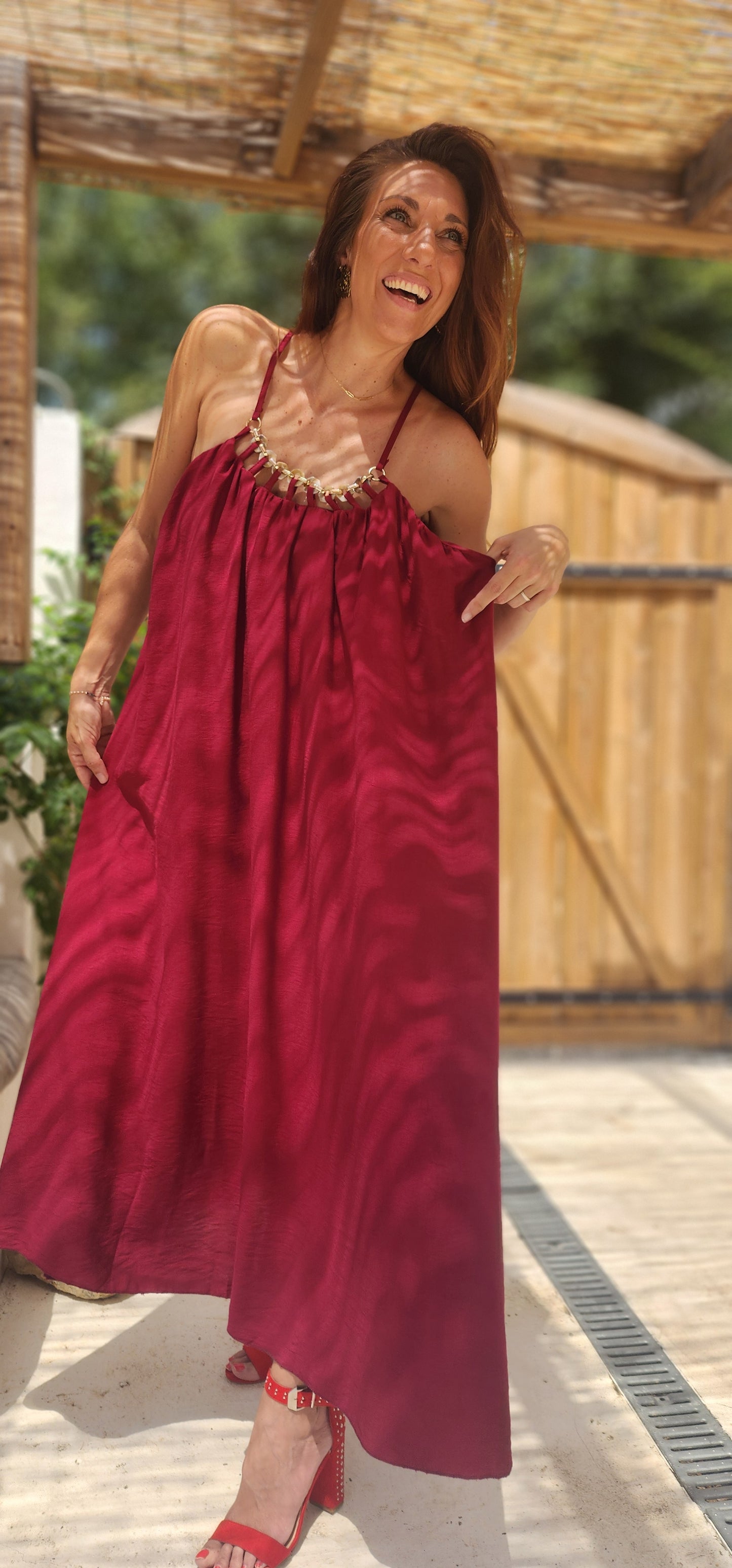 Robe CARLA lie de Vin