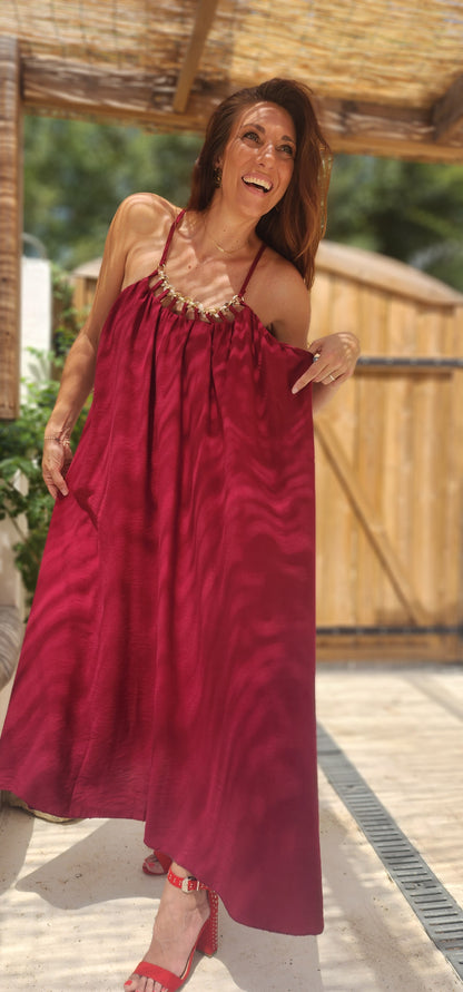 Robe CARLA lie de Vin