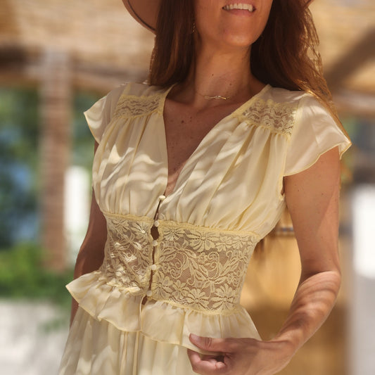 Blouse AMALIA Jaune pastel