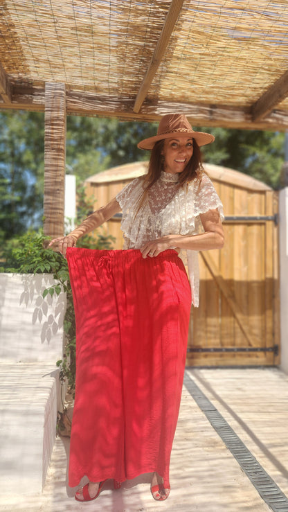 Pantalon DARIO Rouge