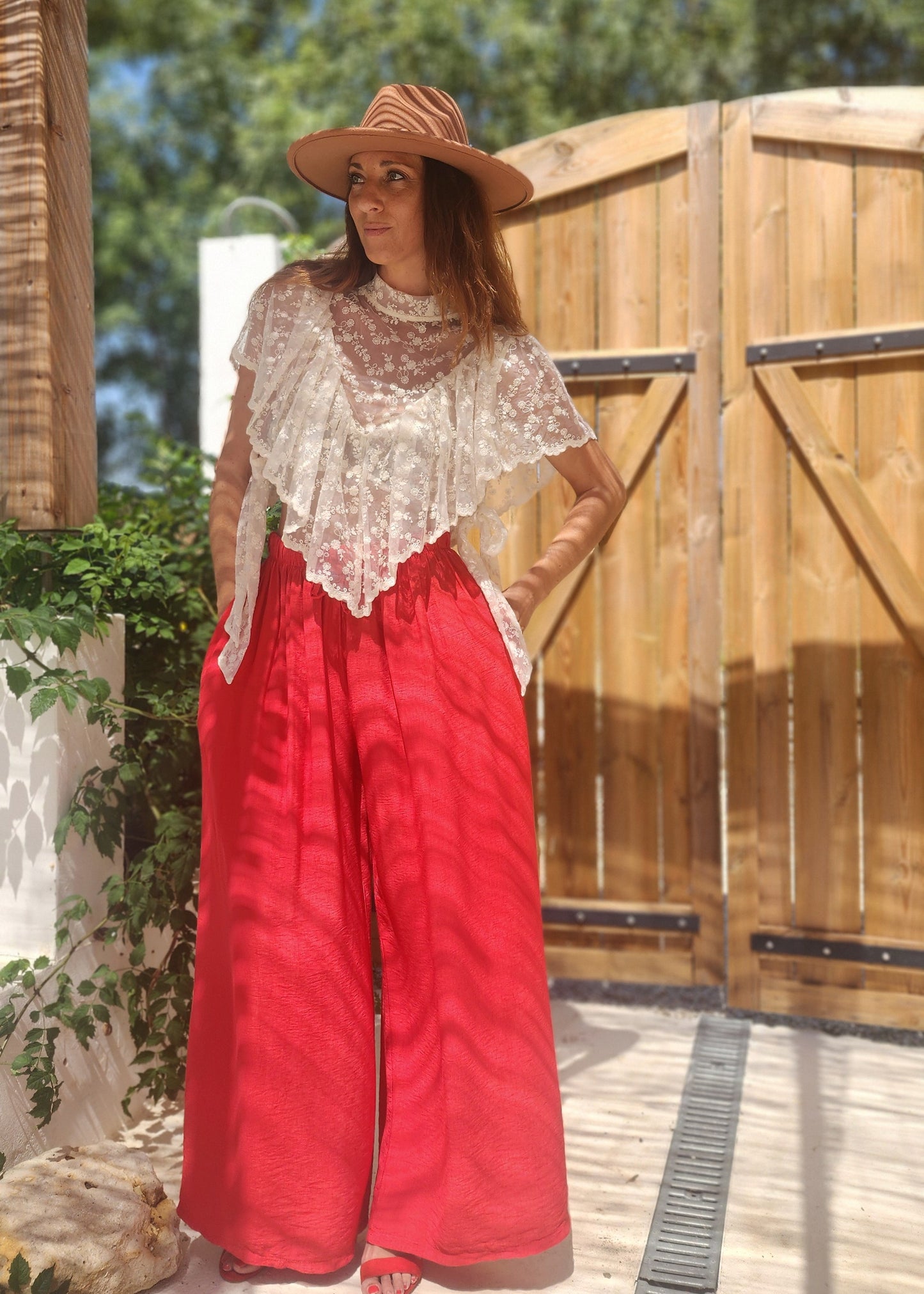 Pantalon DARIO Rouge