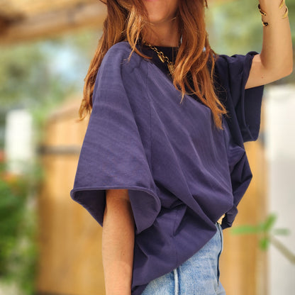 Tee-shirt DENVER oversize Bleu Marine