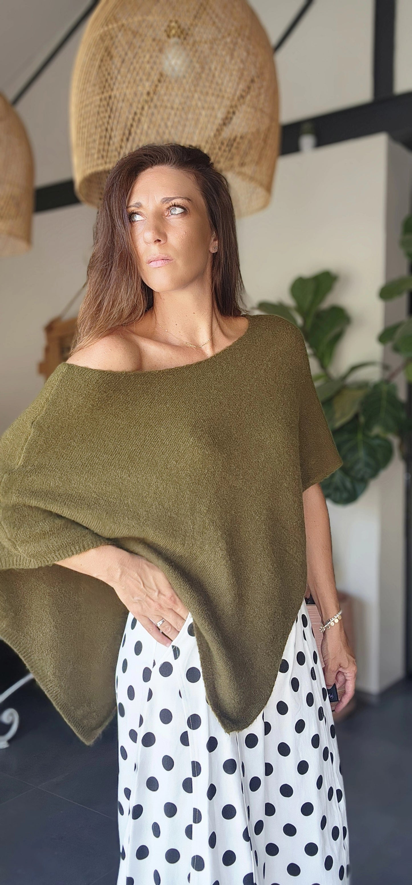 Poncho JADE Vert Olive