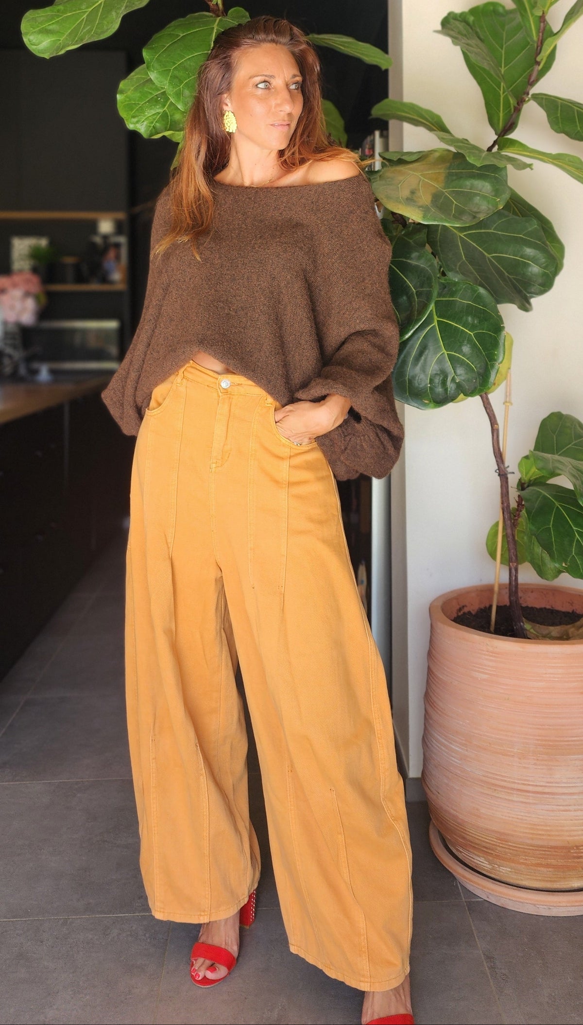 Pull Oversize SAPHIR Brown