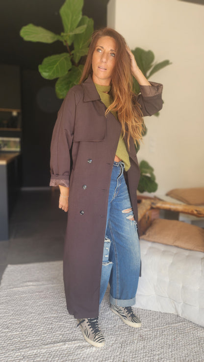 Veste longue CAMBRIDGE Marron