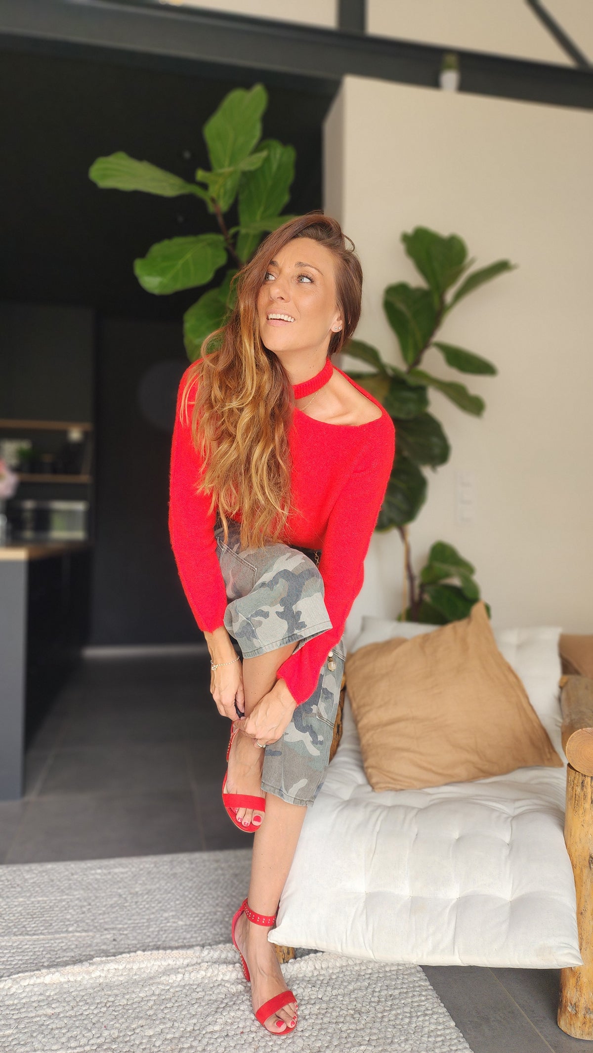 Pull ML MALORY Rouge