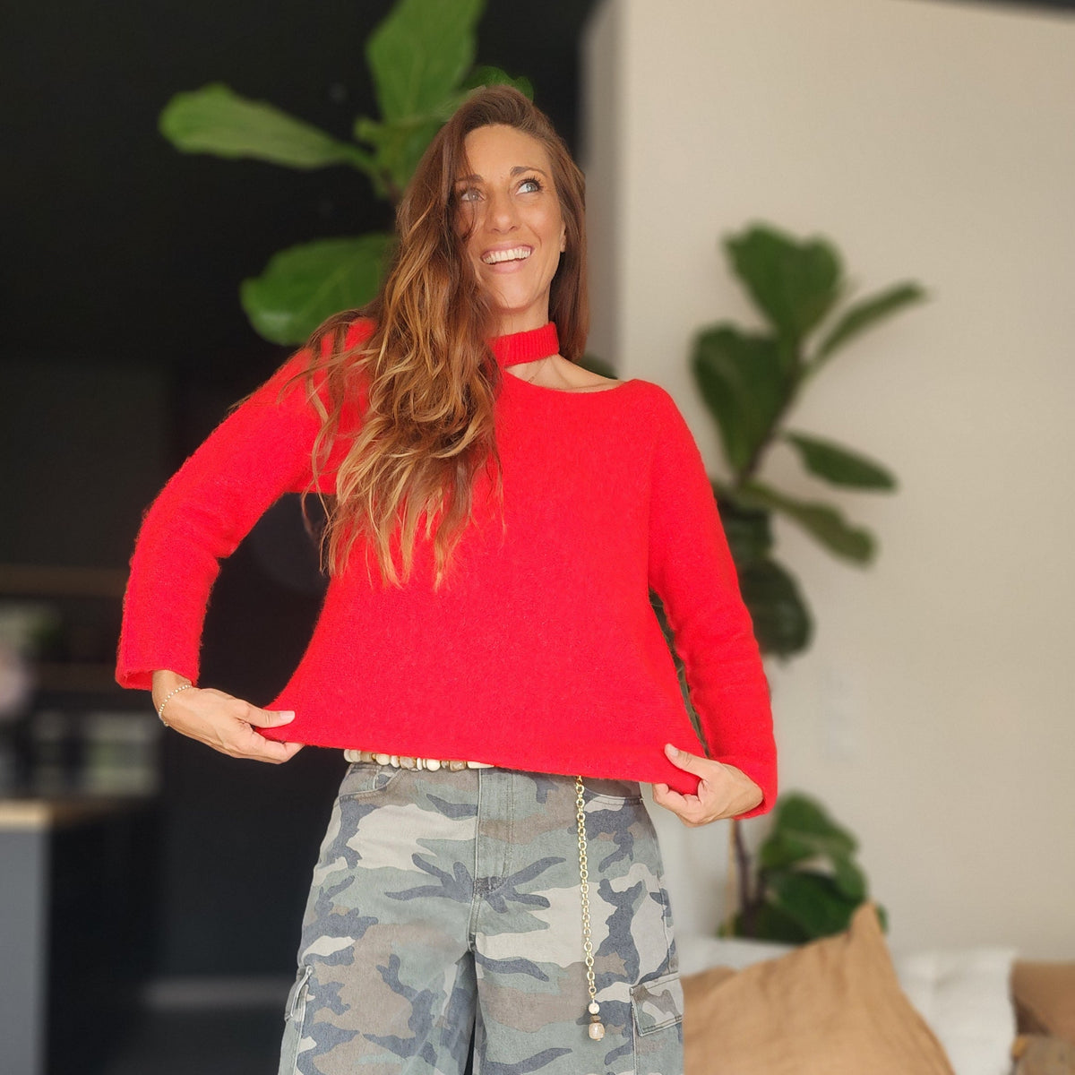 Pull ML MALORY Rouge