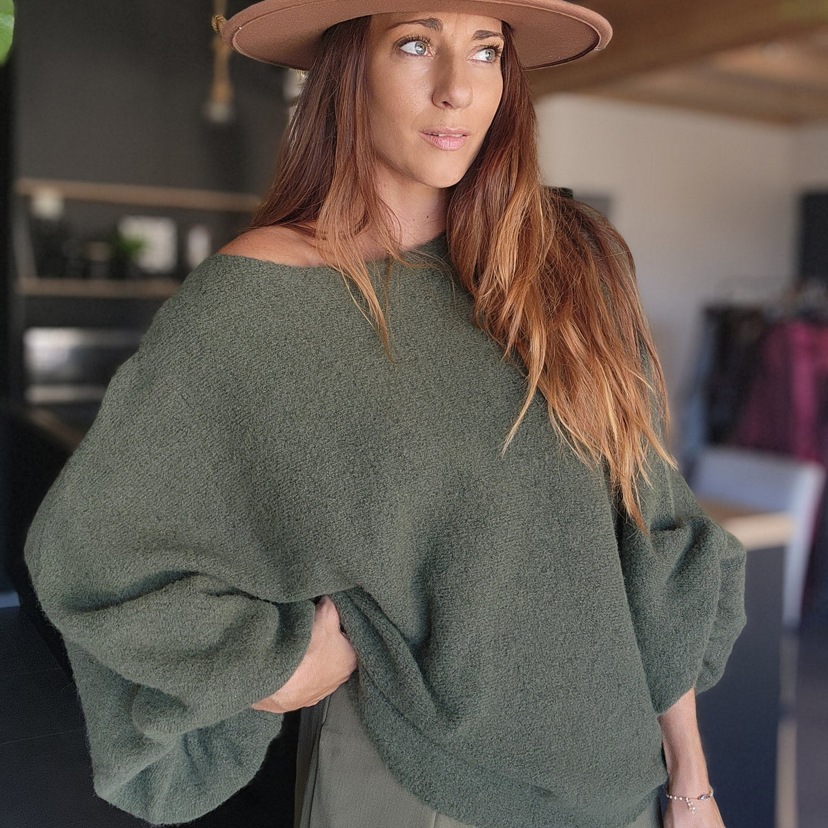 Pull Oversize SAPHIR Kaki