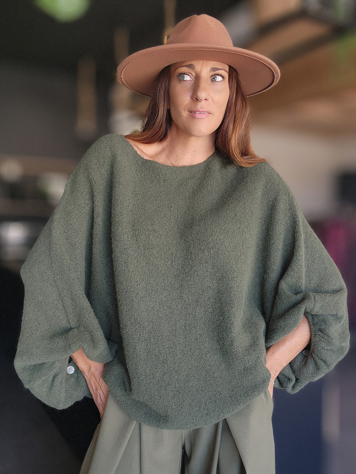 Pull Oversize SAPHIR Kaki