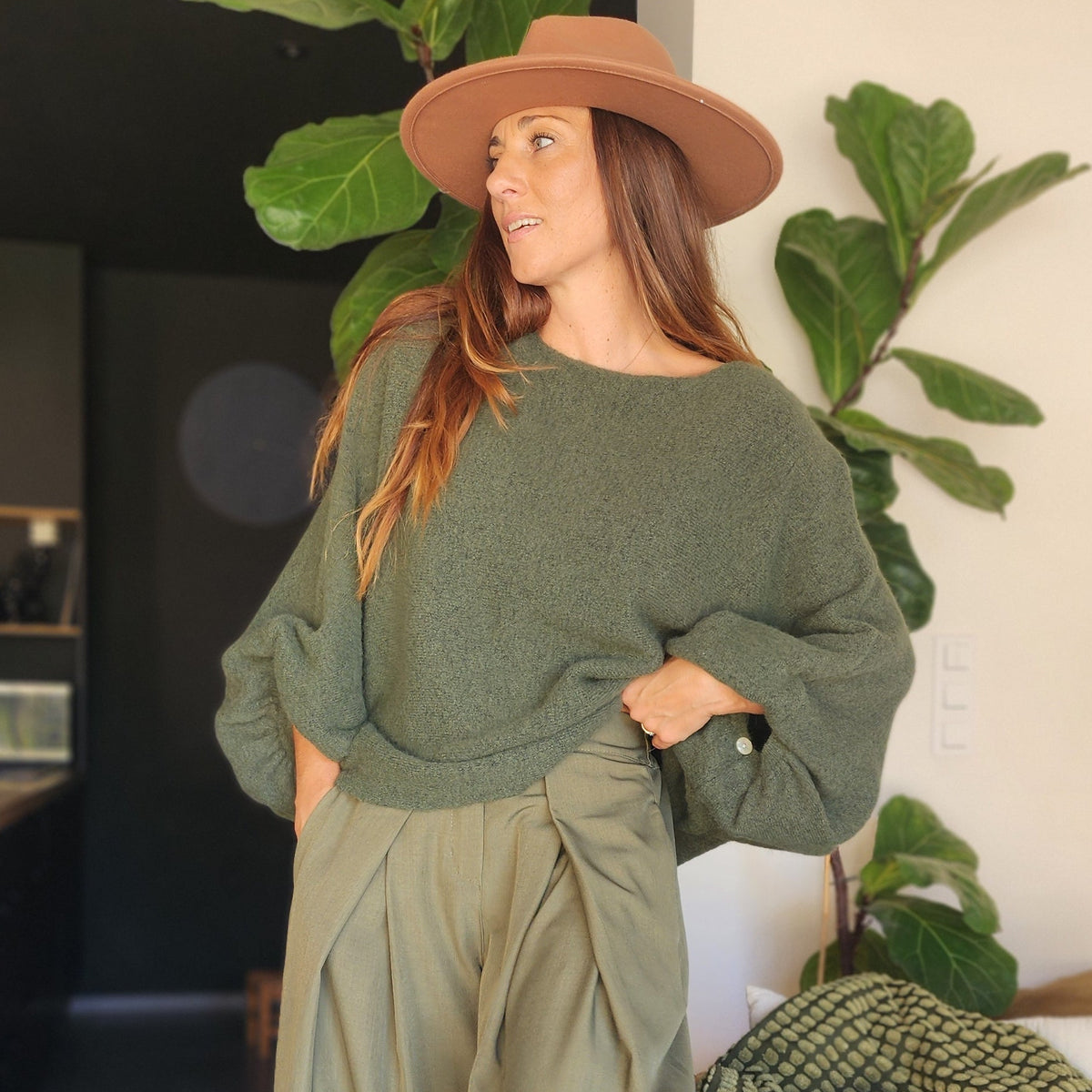 Pull Oversize SAPHIR Kaki