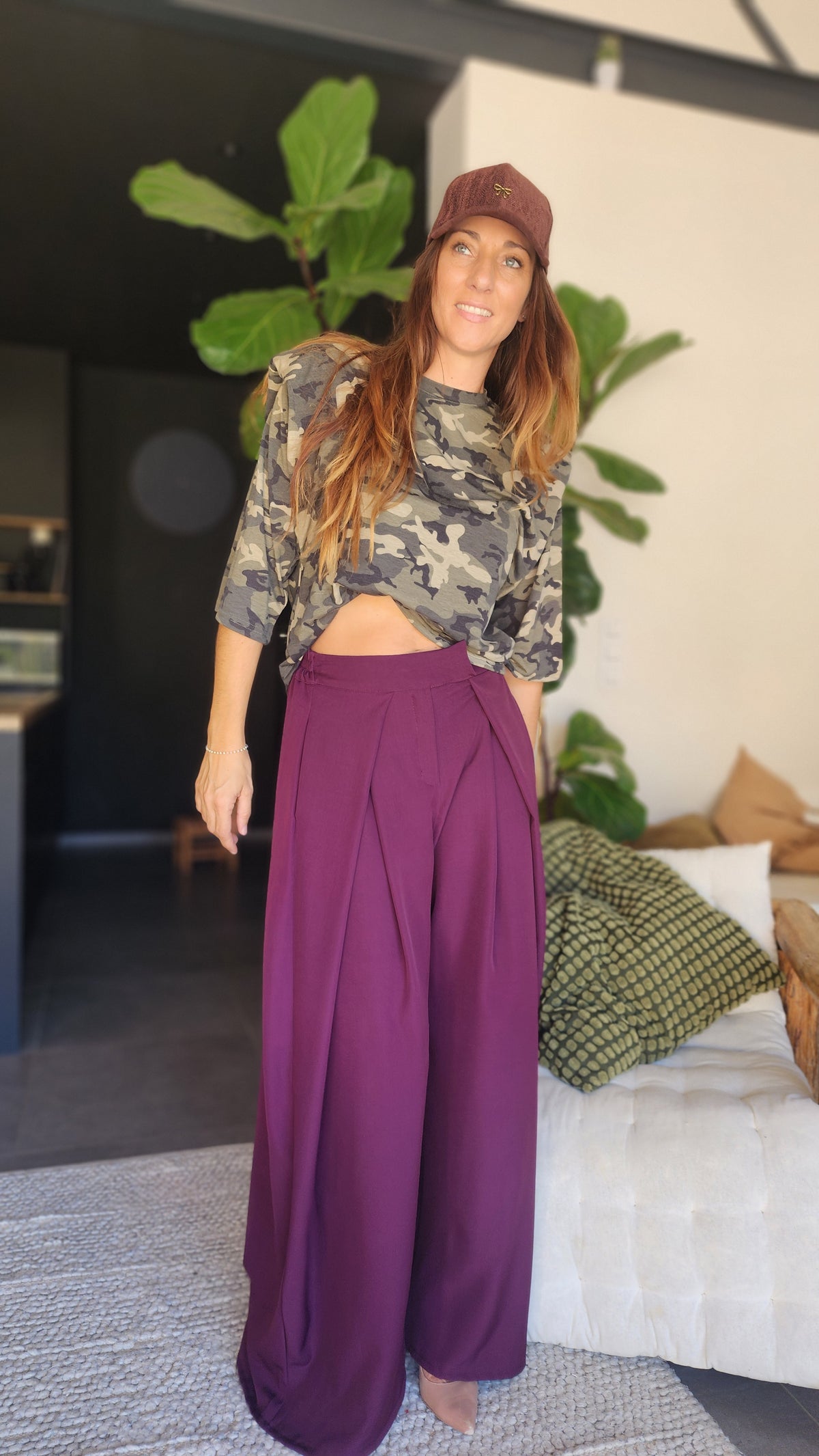 Pantalon CUBA Prune