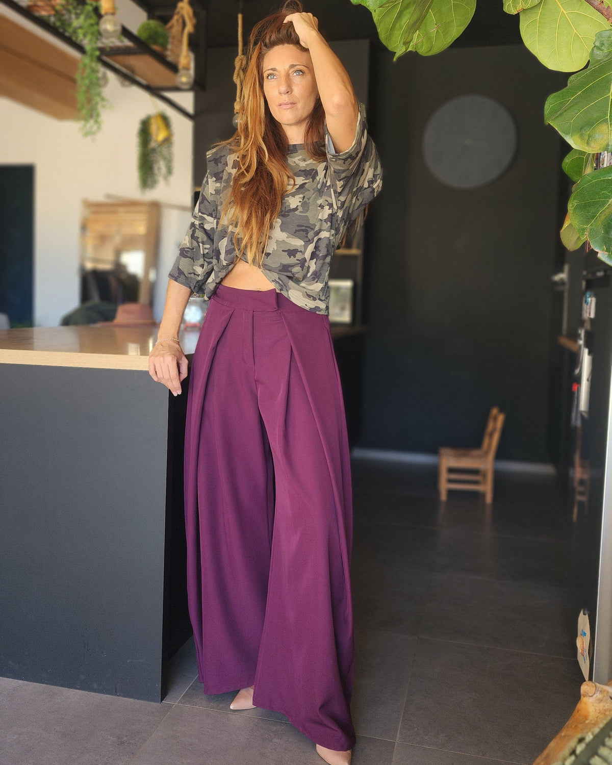 Pantalon CUBA Prune
