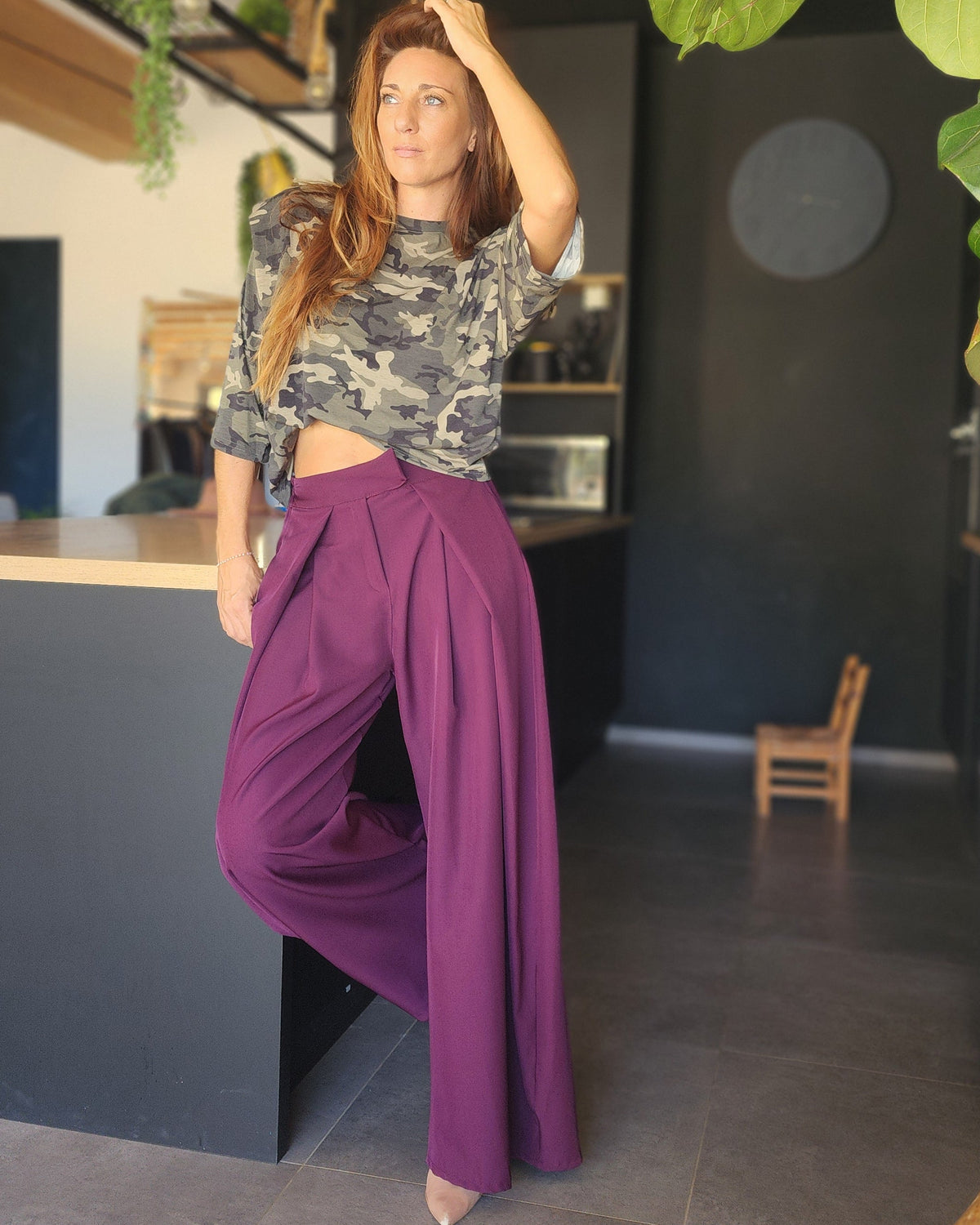 Pantalon CUBA Prune