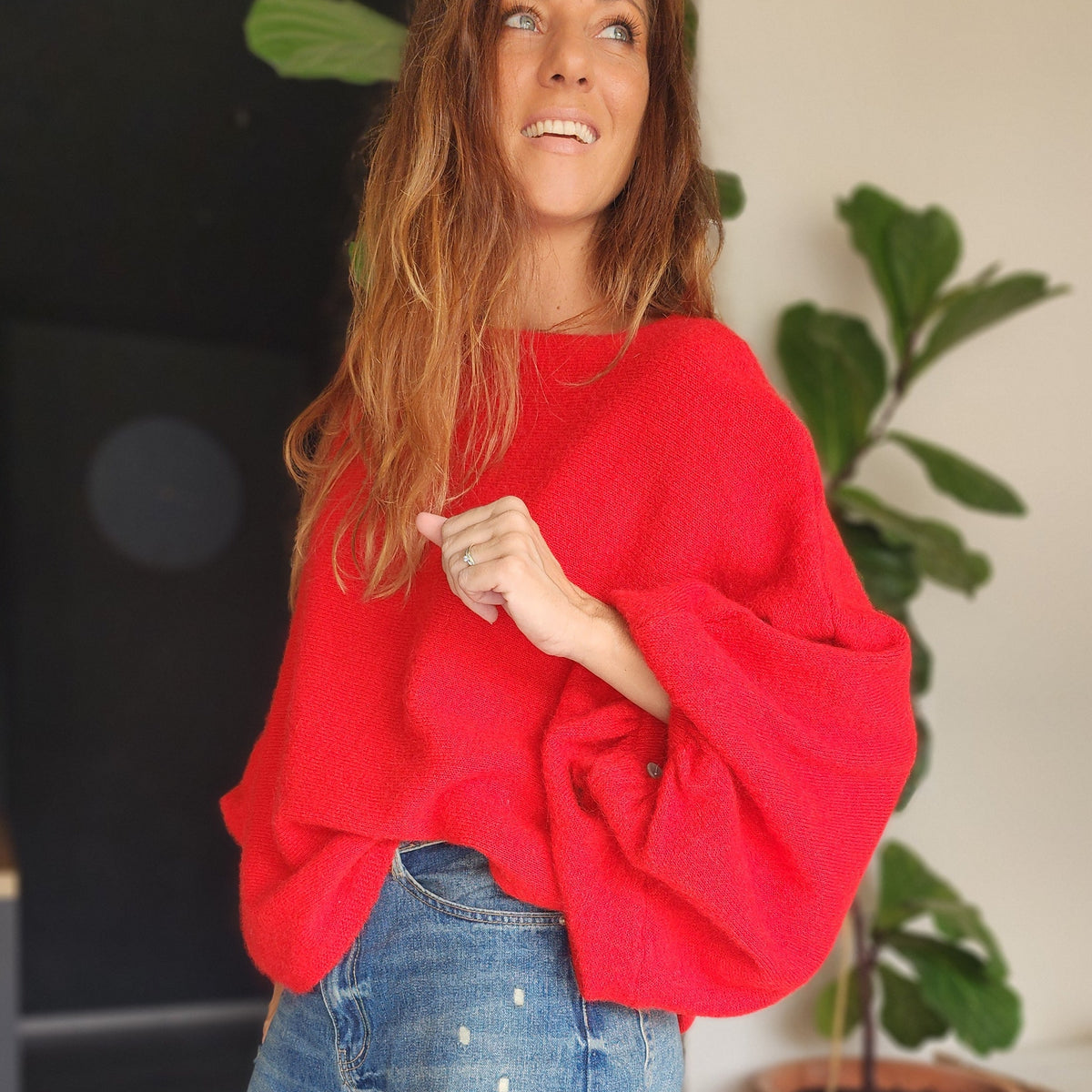 Pull Oversize SAPHIR Rouge