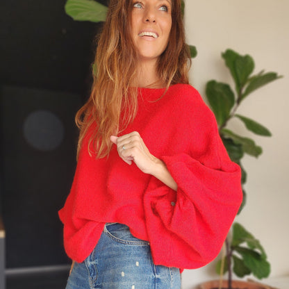 Pull Oversize SAPHIR Rouge